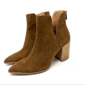Steve Madden Booties Darci Brown Snakeskin 8